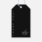 モダンシンプル黒白結婚礼 ギフトタグ (裏面)