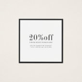 モダンシンプル黒縁どの名刺 (正面)