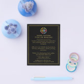 モダンシンプル黒金ゴールド・ビジネス・ロゴのプロモーション チラシ (シングル)