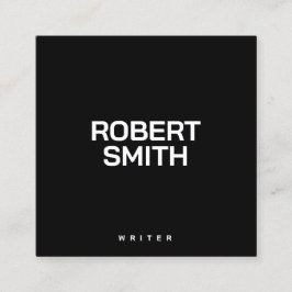 モダンシンプル黒・白の名刺 スクエア名刺