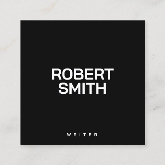 モダンシンプル黒・白の名刺 スクエア名刺 (正面)