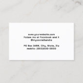 モダンシンプル黒・白の名刺 名刺 (裏面)