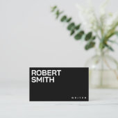 モダンシンプル黒・白の名刺 名刺 (スタンド正面)