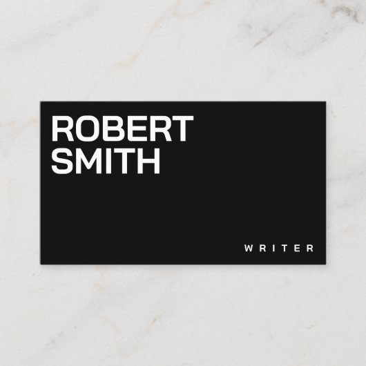 モダンシンプル黒・白の名刺 名刺 (正面)
