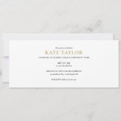 モダンシンプル黒・金ゴールド卒業パーティー 招待状 (裏面)