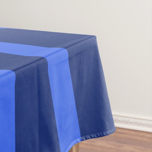 モダンシンプル2トーンストライプジオメトリックなネイビーブルー テーブルクロス (インサイチュ)