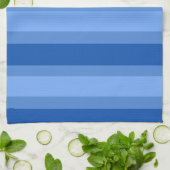 モダンシンプル2トーンストライプジオメトリックブルーネイビー キッチンタオル (折り畳み)