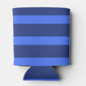 モダンシンプル2トーンストライプジオメトリックブルーネイビー 缶クーラー (裏面)