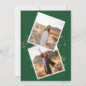 モダンシンプル2フォトグリーン卒業パーティー 招待状 (裏面)