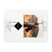 モダンシンプル2写真卒業パーティー招待状 マグネット (横)