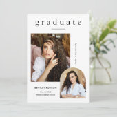 モダンシンプル2写真卒業 案内状 (スタンド正面)