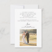 モダンシンプル2枚の写真結婚の サンキューカード (裏面)