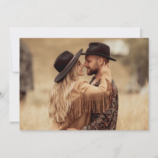 モダンシンプル2枚エレガントウェディング招待状 招待状 (裏面)