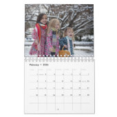 モダンシンプル2023家族写真カスタム カレンダー (2月 2026)