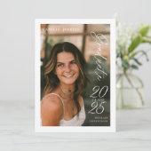 モダンシンプル2025年卒業発表 招待状 (スタンド正面)