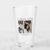 モダンシンプル3フォトバレンタインデー タンブラーグラス (正面)