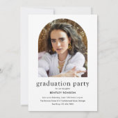 モダンシンプル3写真卒業 招待状 (裏面)