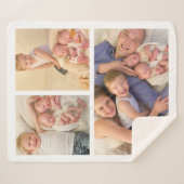 モダンシンプル3家族の写真 シェルパブランケット (正面(横))