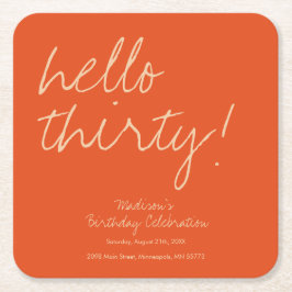 モダンシンプル30歳 スクエアペーパーコースター