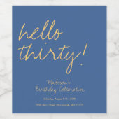 モダンシンプル30歳 ワインラベル (シングルラベル)