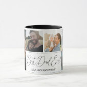 モダンシンプル4写真最高のパパEver マグカップ (中央)