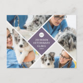 モダンシンプル4枚の写真とロゴ事業 シーズンポストカード (正面)