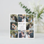 モダンシンプル8 Photo Collageパーソナライズされた 結婚s サンキューカード (スタンド正面)