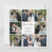 モダンシンプル8 Photo Collageパーソナライズされた 結婚s サンキューカード (正面)