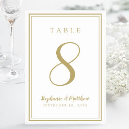 モダンシンプル クラシックゴールドウェディング オーダーメイド テーブルナンバー