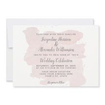 モダンシンプル：ピンクブラシストローク水彩