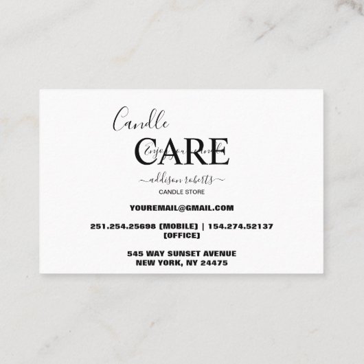 モダンシンプル 名刺 (裏面)