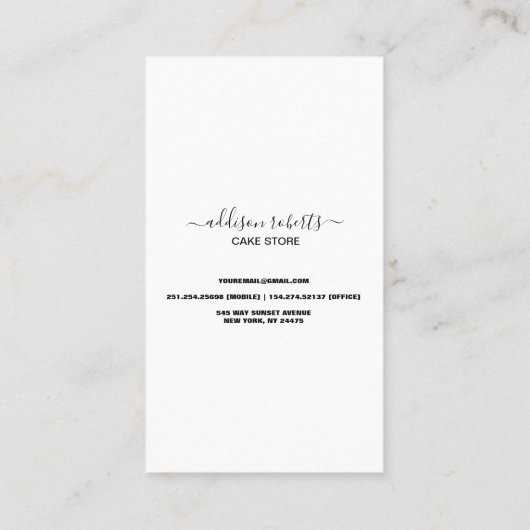 モダンシンプル 名刺 (裏面)