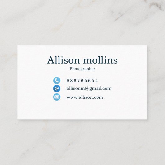 モダンシンプル 名刺 (裏面)