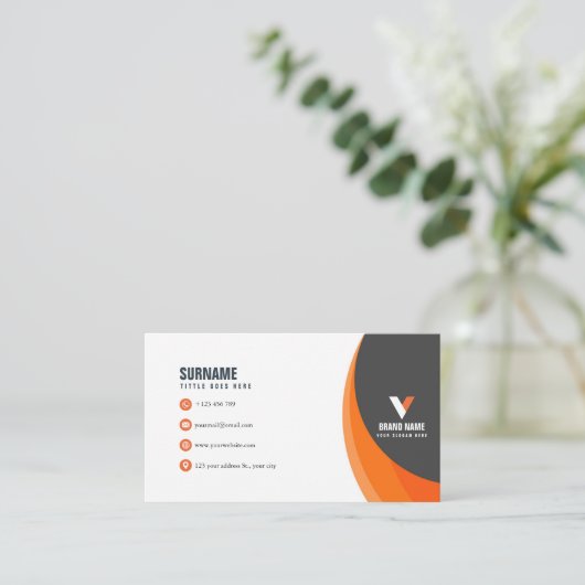 モダンシンプル 名刺 (スタンド正面)