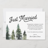 モダンシンプル 結婚しました 秘密結婚のお知らせ 招待状 (正面)