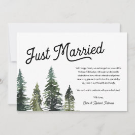 モダンシンプル 結婚しました 秘密結婚のお知らせ 招待状