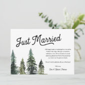 モダンシンプル 結婚しました 秘密結婚のお知らせ 招待状 (スタンド正面)