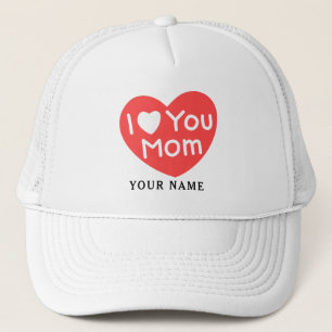 モダンシンプル I Love You Mom キャップ