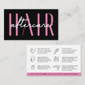 モダンシンプル Pink Hair Extensions After 気に Card 名刺 (正面/裏面)