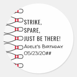 モダンシンプルAny Ageボーリング誕生日パーティー ラウンドシール
