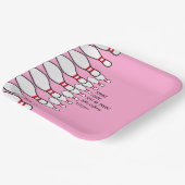 モダンシンプルAny Age Pinkボーリング誕生日パーティー ペーパープレート (傾斜あり)