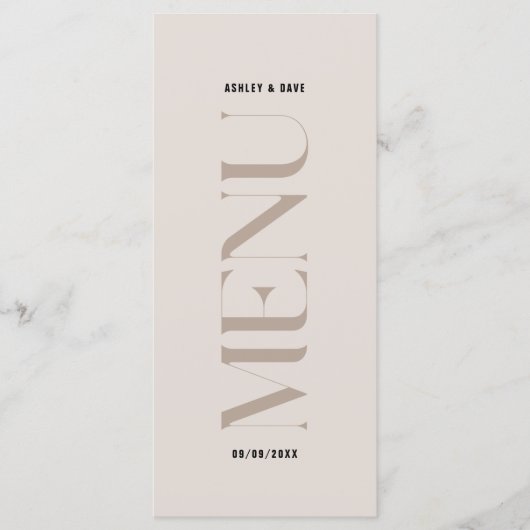 モダンシンプルBeige Edgeのメ結婚ニュー メニュー (正面)