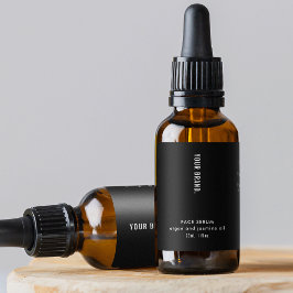 モダンシンプルBlack 1oz 30mlコスメティックボトルラベル ラベル