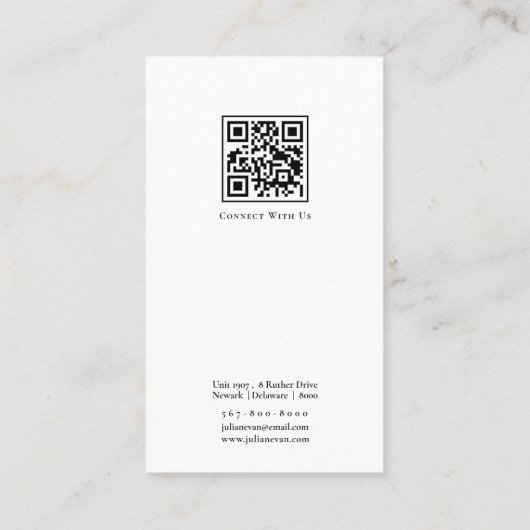 モダンシンプルBlack Instagramフォトソーシャルメディア 名刺 (裏面)