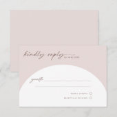 モダンシンプルBohemian Arch RSVP返信カード 出欠カード (正面/裏面)