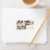 モダンシンプルBoho Multiphoto Christmas Pine ラベル (インサイチュ)