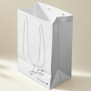 モダンシンプルBridesmaid Proposal抱き枕 ミディアムペーパーバッグ