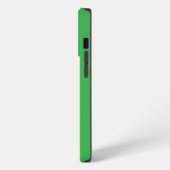 モダンシンプルBright Green Script Name Monogram iPhoneケース (左側面)