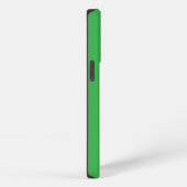 モダンシンプルBright Green Script Name Monogram iPhoneケース (右側面)