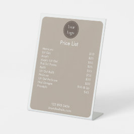 モダンシンプルBrown Creamミニマリスト 台座サイン